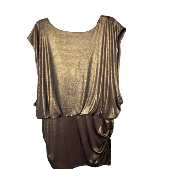INC International Concepts size XL golden bronze metallic sleeveless top - Picture 1 of 9